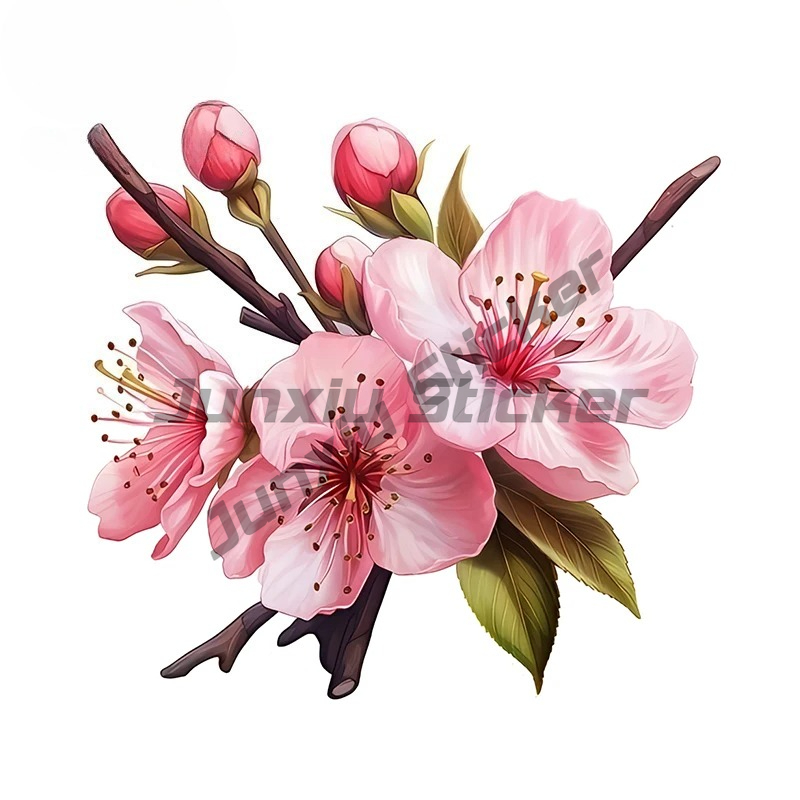 Laptop Accessories Pink - Pembe Sakura Sanatsal Araba Çıkartmaları Harika