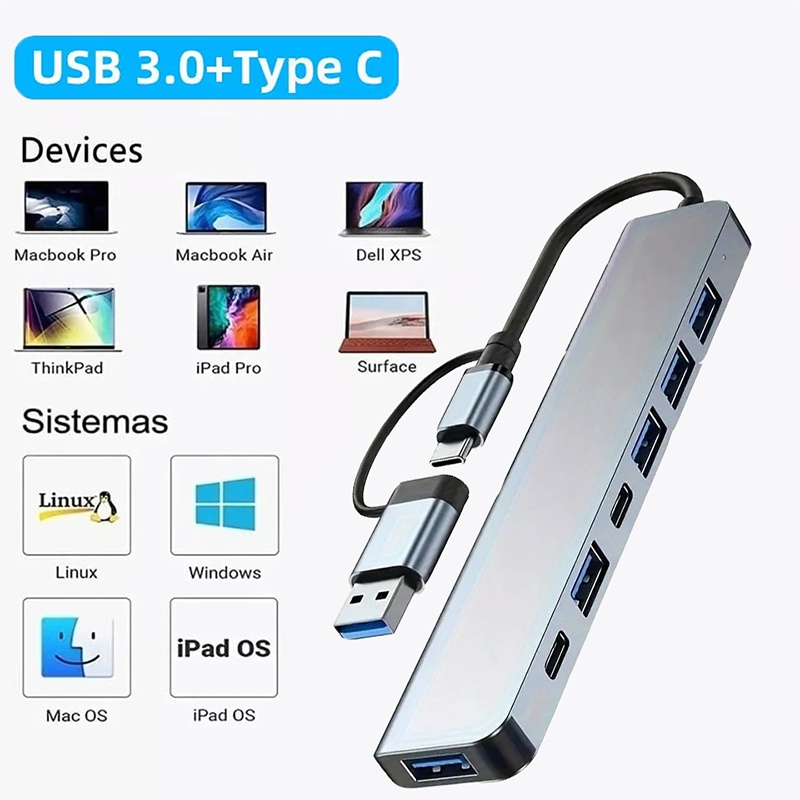 Laptop Accessories Gadgets - 2'si 1 Arada USB3.0 Hub 7