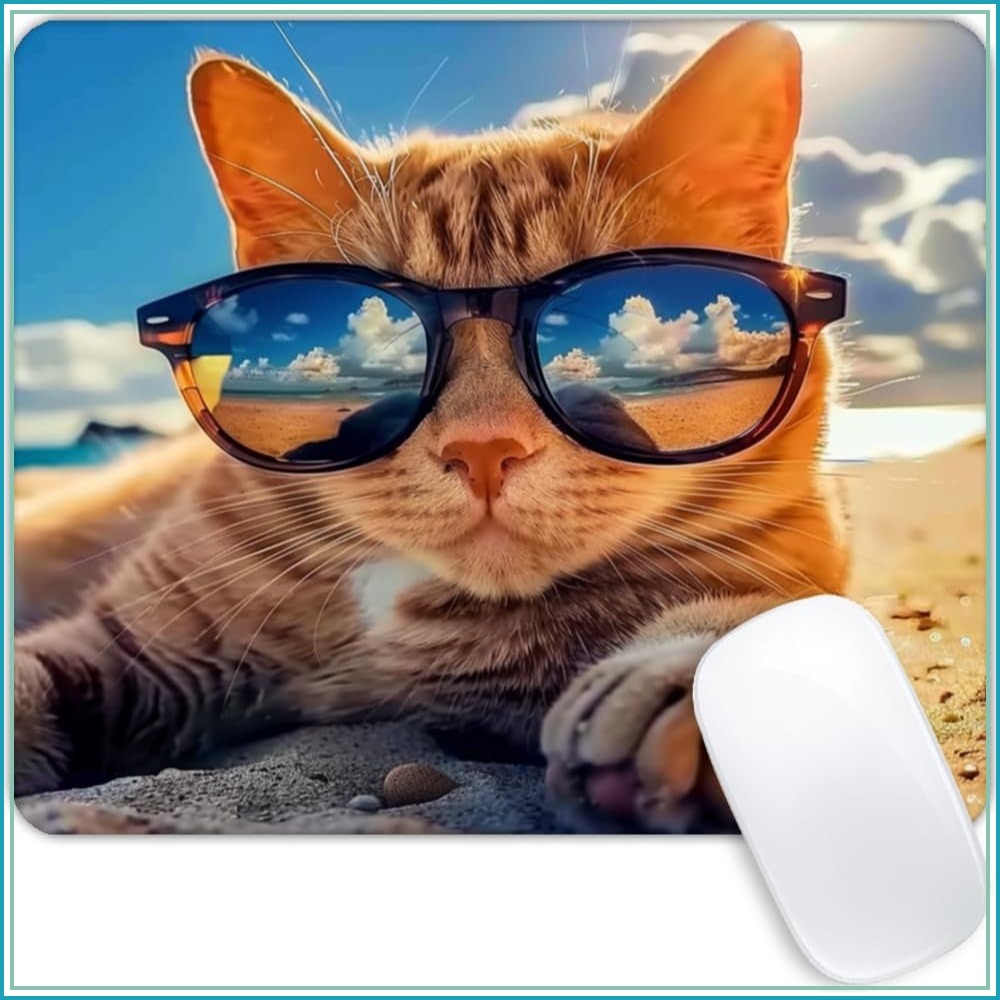 Laptop Accessories For Wrist Support - Sunshine Beach Cat Mouse Pad, Kaymaz