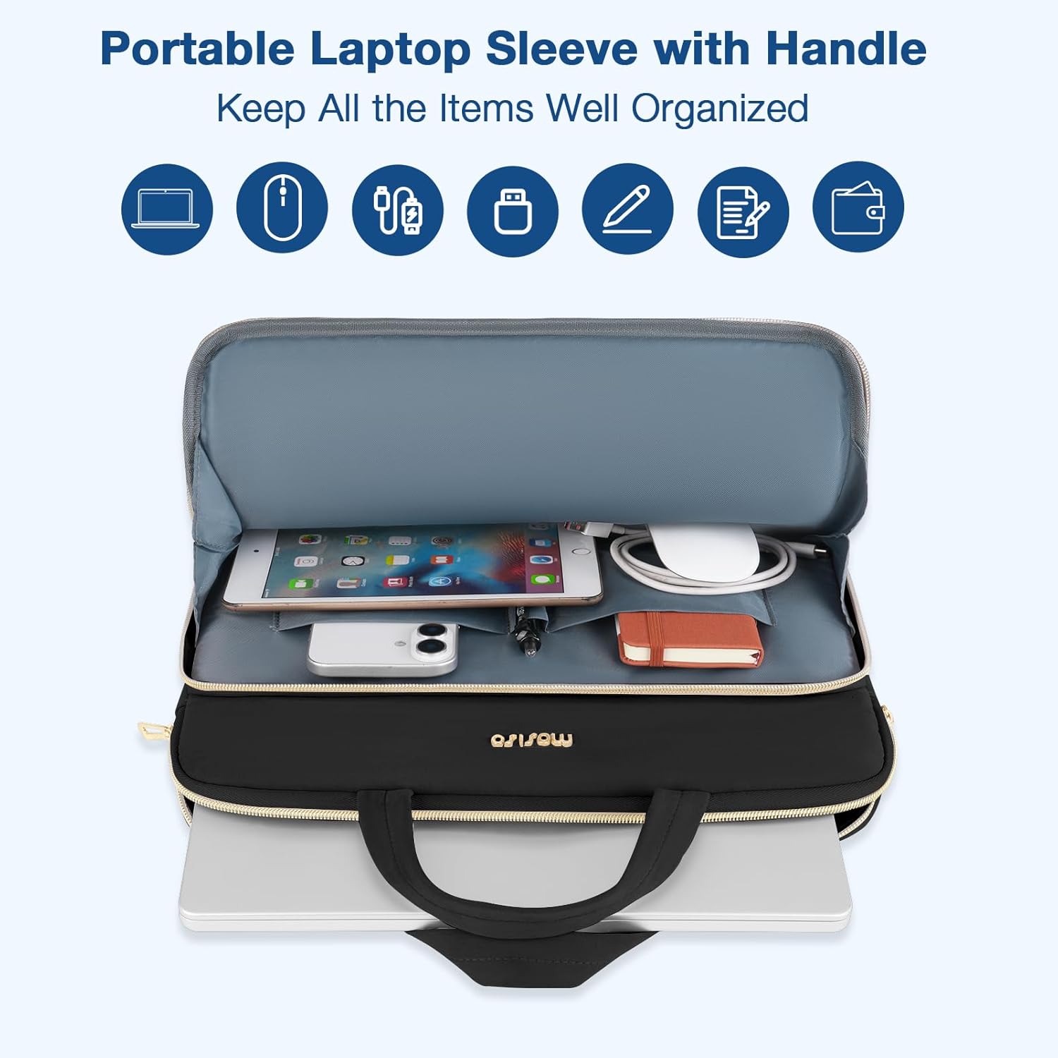MOSISO Laptop Çantası 16 inç 1 - Laptop Accessories Travel Case incelemesi ve fiyatı