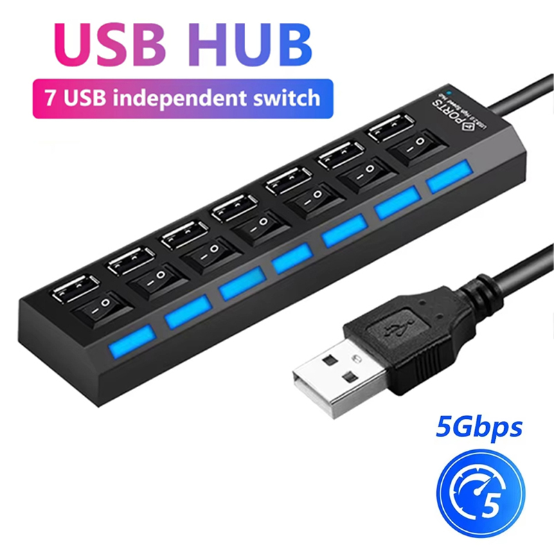 7 Port USB 2.0 Hub Splitter Di - Laptop Accessories Gadgets incelemesi ve fiyatı